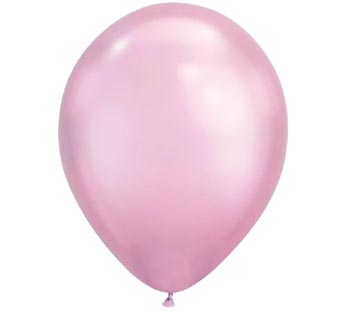 Chrome Merry Rose Helium Latex Balloon